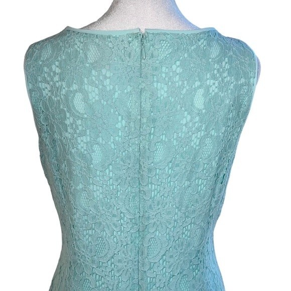 Lauren Ralph Lauren Lace Midi Dress‎ Sleeveless Sheath SZ 8 - Picture 5 of 14
